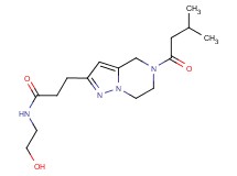 N-(2-hydroxyethyl)-3-[5-(3-methylbutanoyl)-4,5,6,7-tetrahydropyrazolo[1,5-a]pyrazin-2-yl]propanamide