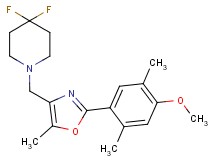 4,4-difluoro-1-{[2-(4-methoxy-2,5-dimethylphenyl)-5-methyl-1,3-oxazol-4-yl]methyl}piperidine