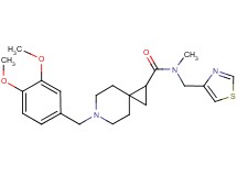6-(3,4-dimethoxybenzyl)-N-methyl-N-(1,3-thiazol-4-ylmethyl)-6-azaspiro[2.5]octane-1-carboxamide