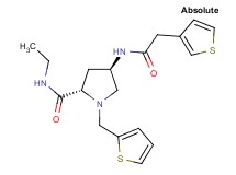 (4R)-N-ethyl-4-[(3-thienylacetyl)amino]-1-(2-thienylmethyl)-L-prolinamide