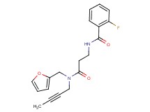 N-{3-[but-2-yn-1-yl(2-furylmethyl)amino]-3-oxopropyl}-2-fluorobenzamide