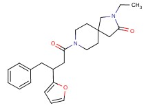 2-ethyl-8-[3-(2-furyl)-4-phenylbutanoyl]-2,8-diazaspiro[4.5]decan-3-one