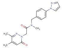 2-(3,4-dimethyl-6-oxo-1(6H)-pyridazinyl)-N-methyl-N-[4-(1H-pyrazol-1-yl)benzyl]acetamide