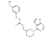 N-(3-methoxybenzyl)-3-[1-(7H-pyrrolo[2,3-d]pyrimidin-4-yl)piperidin-3-yl]propanamide