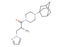1-(1-adamantyl)-4-[2-methyl-3-(1H-pyrazol-1-yl)propanoyl]piperazine
