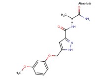 N-[(1R)-2-amino-1-methyl-2-oxoethyl]-5-[(3-methoxyphenoxy)methyl]-1H-pyrazole-3-carboxamide