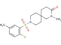 9-[(2-fluoro-5-methylphenyl)sulfonyl]-2-methyl-2,9-diazaspiro[5.5]undecan-3-one