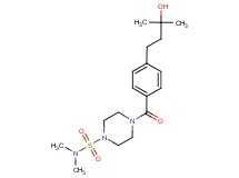4-[4-(3-hydroxy-3-methylbutyl)benzoyl]-N,N-dimethyl-1-piperazinesulfonamide