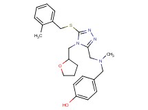 4-[(methyl{[5-[(2-methylbenzyl)thio]-4-(tetrahydro-2-furanylmethyl)-4H-1,2,4-triazol-3-yl]methyl}amino)methyl]phenol