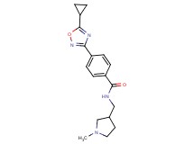 4-(5-cyclopropyl-1,2,4-oxadiazol-3-yl)-N-[(1-methylpyrrolidin-3-yl)methyl]benzamide
