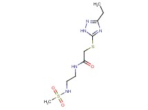 2-[(3-ethyl-1H-1,2,4-triazol-5-yl)thio]-N-{2-[(methylsulfonyl)amino]ethyl}acetamide