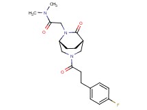 2-{(1S*,5R*)-3-[3-(4-fluorophenyl)propanoyl]-7-oxo-3,6-diazabicyclo[3.2.2]non-6-yl}-N,N-dimethylacetamide