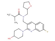 N-{[7-fluoro-2-(4-hydroxy-1-piperidinyl)-3-quinolinyl]methyl}-2-methyl-N-(tetrahydro-2-furanylmethyl)propanamide