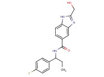 N-[1-(4-fluorophenyl)propyl]-2-(hydroxymethyl)-1H-benzimidazole-5-carboxamide