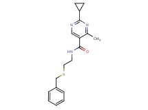N-[2-(benzylthio)ethyl]-2-cyclopropyl-4-methylpyrimidine-5-carboxamide