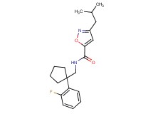 N-{[1-(2-fluorophenyl)cyclopentyl]methyl}-3-isobutyl-5-isoxazolecarboxamide