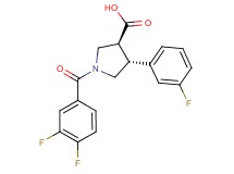 (3S*,4R*)-1-(3,4-difluorobenzoyl)-4-(3-fluorophenyl)pyrrolidine-3-carboxylic acid