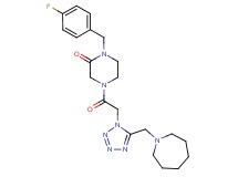 4-{[5-(1-azepanylmethyl)-1H-tetrazol-1-yl]acetyl}-1-(4-fluorobenzyl)-2-piperazinone