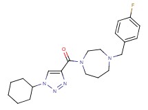 1-[(1-cyclohexyl-1H-1,2,3-triazol-4-yl)carbonyl]-4-(4-fluorobenzyl)-1,4-diazepane