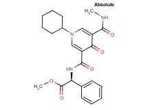 methyl (2S)-[({1-cyclohexyl-5-[(methylamino)carbonyl]-4-oxo-1,4-dihydro-3-pyridinyl}carbonyl)amino](phenyl)acetate