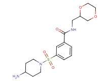 3-[(4-amino-1-piperidinyl)sulfonyl]-N-(1,4-dioxan-2-ylmethyl)benzamide hydrochloride
