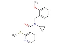 N-cyclopropyl-N-(2-methoxybenzyl)-2-(methylthio)nicotinamide