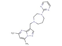 5,7-dimethyl-3-[(4-pyrimidin-2-yl-1,4-diazepan-1-yl)methyl]pyrazolo[1,5-a]pyrimidine