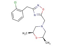 (2R*,6S*)-4-{[3-(2-chlorobenzyl)-1,2,4-oxadiazol-5-yl]methyl}-2,6-dimethylmorpholine