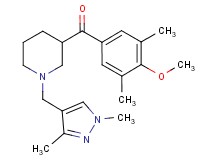 {1-[(1,3-dimethyl-1H-pyrazol-4-yl)methyl]-3-piperidinyl}(4-methoxy-3,5-dimethylphenyl)methanone