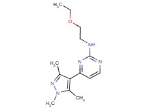 N-(2-ethoxyethyl)-4-(1,3,5-trimethyl-1H-pyrazol-4-yl)pyrimidin-2-amine