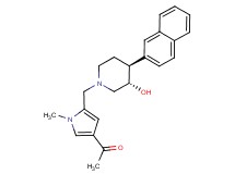 1-(5-{[(3S*,4S*)-3-hydroxy-4-(2-naphthyl)piperidin-1-yl]methyl}-1-methyl-1H-pyrrol-3-yl)ethanone