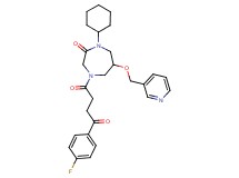 1-cyclohexyl-4-[4-(4-fluorophenyl)-4-oxobutanoyl]-6-(3-pyridinylmethoxy)-1,4-diazepan-2-one