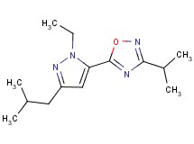 5-(1-ethyl-3-isobutyl-1H-pyrazol-5-yl)-3-isopropyl-1,2,4-oxadiazole