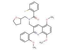 N-{[5,8-dimethoxy-2-(2-methoxyphenyl)-3-quinolinyl]methyl}-2-fluoro-N-(tetrahydro-2-furanylmethyl)benzamide