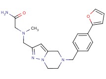 N~2~-({5-[4-(2-furyl)benzyl]-4,5,6,7-tetrahydropyrazolo[1,5-a]pyrazin-2-yl}methyl)-N~2~-methylglycinamide