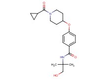 4-{[1-(cyclopropylcarbonyl)-4-piperidinyl]oxy}-N-(2-hydroxy-1,1-dimethylethyl)benzamide