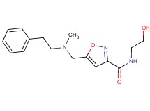 N-(2-hydroxyethyl)-5-{[methyl(2-phenylethyl)amino]methyl}isoxazole-3-carboxamide
