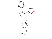 3-isobutyl-5-{[4-phenyl-5-(tetrahydrofuran-3-yl)-1H-imidazol-1-yl]methyl}isoxazole