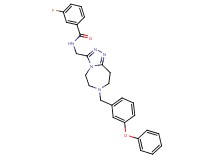 3-fluoro-N-{[7-(3-phenoxybenzyl)-6,7,8,9-tetrahydro-5H-[1,2,4]triazolo[4,3-d][1,4]diazepin-3-yl]methyl}benzamide
