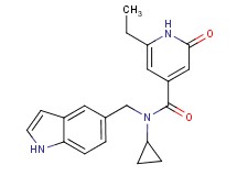 N-cyclopropyl-6-ethyl-N-(1H-indol-5-ylmethyl)-2-oxo-1,2-dihydropyridine-4-carboxamide