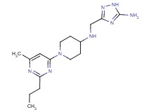 N-[(5-amino-1H-1,2,4-triazol-3-yl)methyl]-1-(6-methyl-2-propylpyrimidin-4-yl)piperidin-4-amine