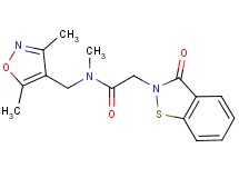 N-[(3,5-dimethylisoxazol-4-yl)methyl]-N-methyl-2-(3-oxo-1,2-benzisothiazol-2(3H)-yl)acetamide