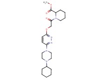 methyl 1-({[6-(4-cyclohexyl-1-piperazinyl)-3-pyridazinyl]oxy}acetyl)-2-piperidinecarboxylate