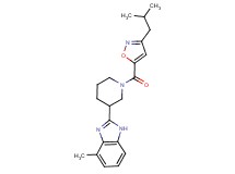 2-{1-[(3-isobutyl-5-isoxazolyl)carbonyl]-3-piperidinyl}-4-methyl-1H-benzimidazole