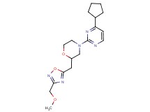 4-(4-cyclopentylpyrimidin-2-yl)-2-{[3-(methoxymethyl)-1,2,4-oxadiazol-5-yl]methyl}morpholine