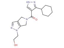 2-[5-[(3-cyclohexyl-1H-pyrazol-4-yl)carbonyl]-5,6-dihydropyrrolo[3,4-c]pyrazol-1(4H)-yl]ethanol