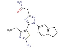 2-[5-(2-amino-4-ethyl-1,3-thiazol-5-yl)-1-(2,3-dihydro-1H-inden-5-yl)-1H-1,2,4-triazol-3-yl]acetamide