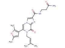 N-(3-amino-3-oxopropyl)-6-(2,5-dimethyl-3-furyl)-7-(3-methylbut-2-en-1-yl)-8-oxo-7,8-dihydroimidazo[1,2-a]pyrazine-2-carboxamide