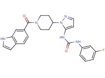 N-(3-fluorophenyl)-N'-{1-[1-(1H-indol-6-ylcarbonyl)-4-piperidinyl]-1H-pyrazol-5-yl}urea
