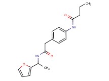 N-[4-(2-{[1-(2-furyl)ethyl]amino}-2-oxoethyl)phenyl]butanamide
